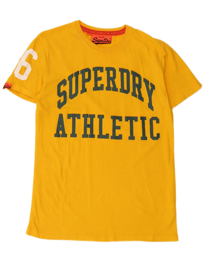 Superdry Мужская футболка с рисунком Верх из хлопка среднего желтого цвета