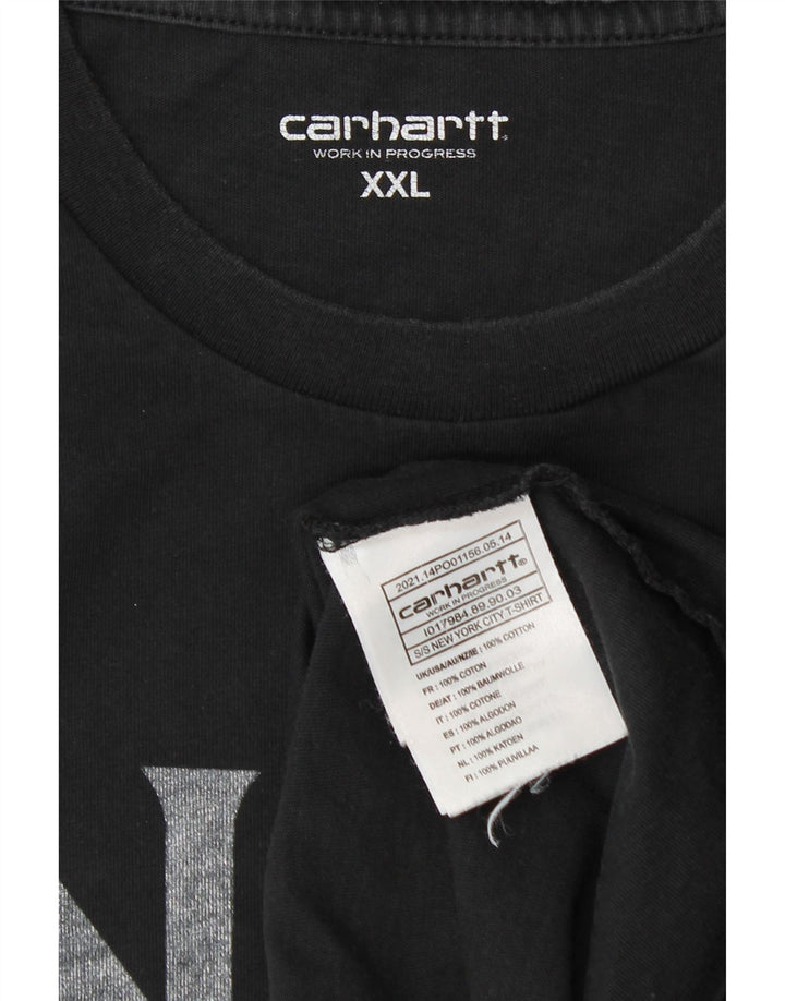 Мужская футболка CARHARTT с рисунком 2XL, черный хлопок