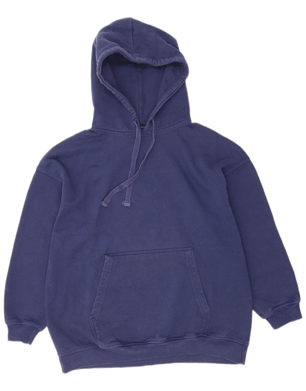 Женский джемпер с капюшоном оверсайз Zara UK 10, маленький темно-синий, хлопок