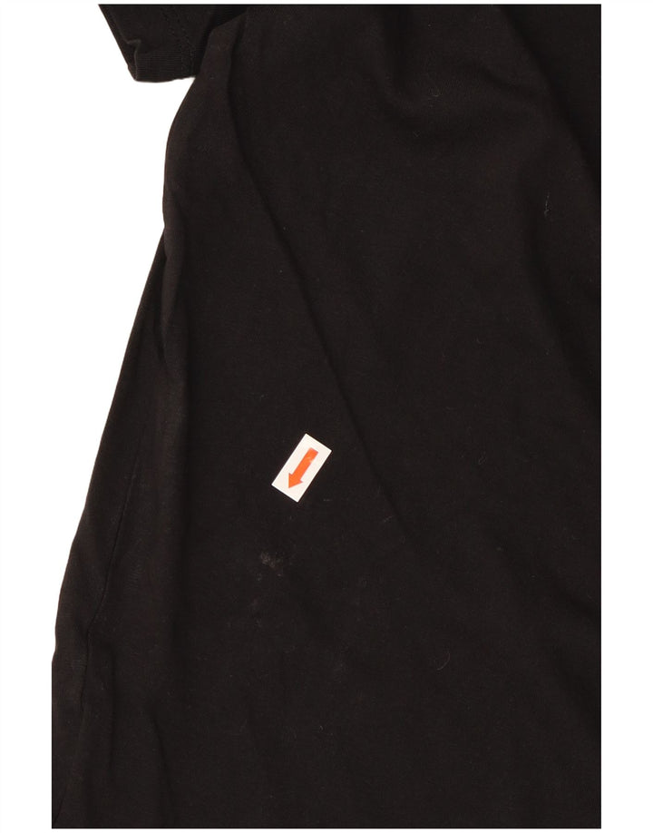 JACK & JONES Mens T-Shirt Top Large Black Cotton