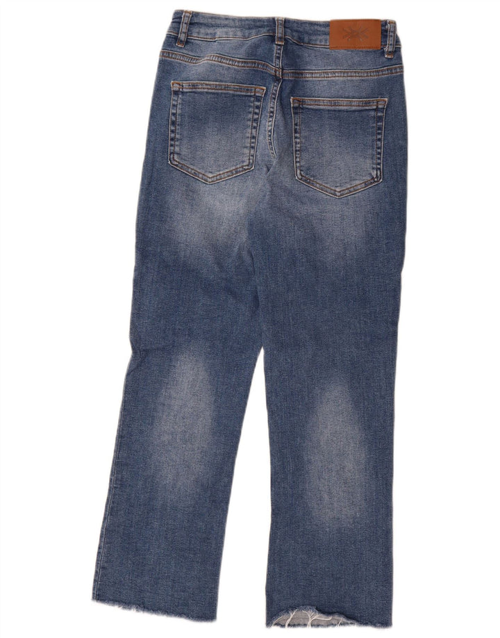 Женские прямые джинсы Benetton W28 L28 синие, хлопок