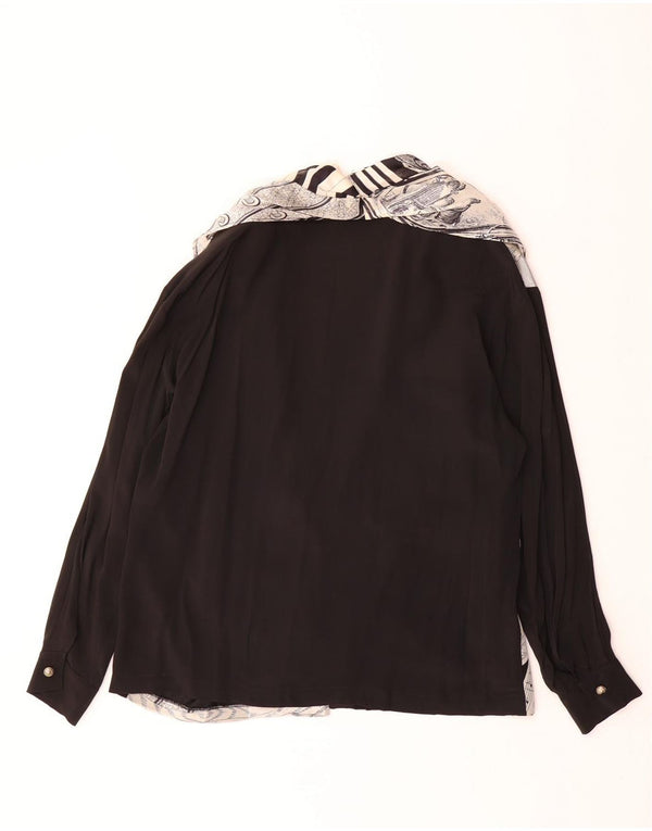 GIVIESSE Женский кардиган с абстрактным узором UK 18 XL Черный