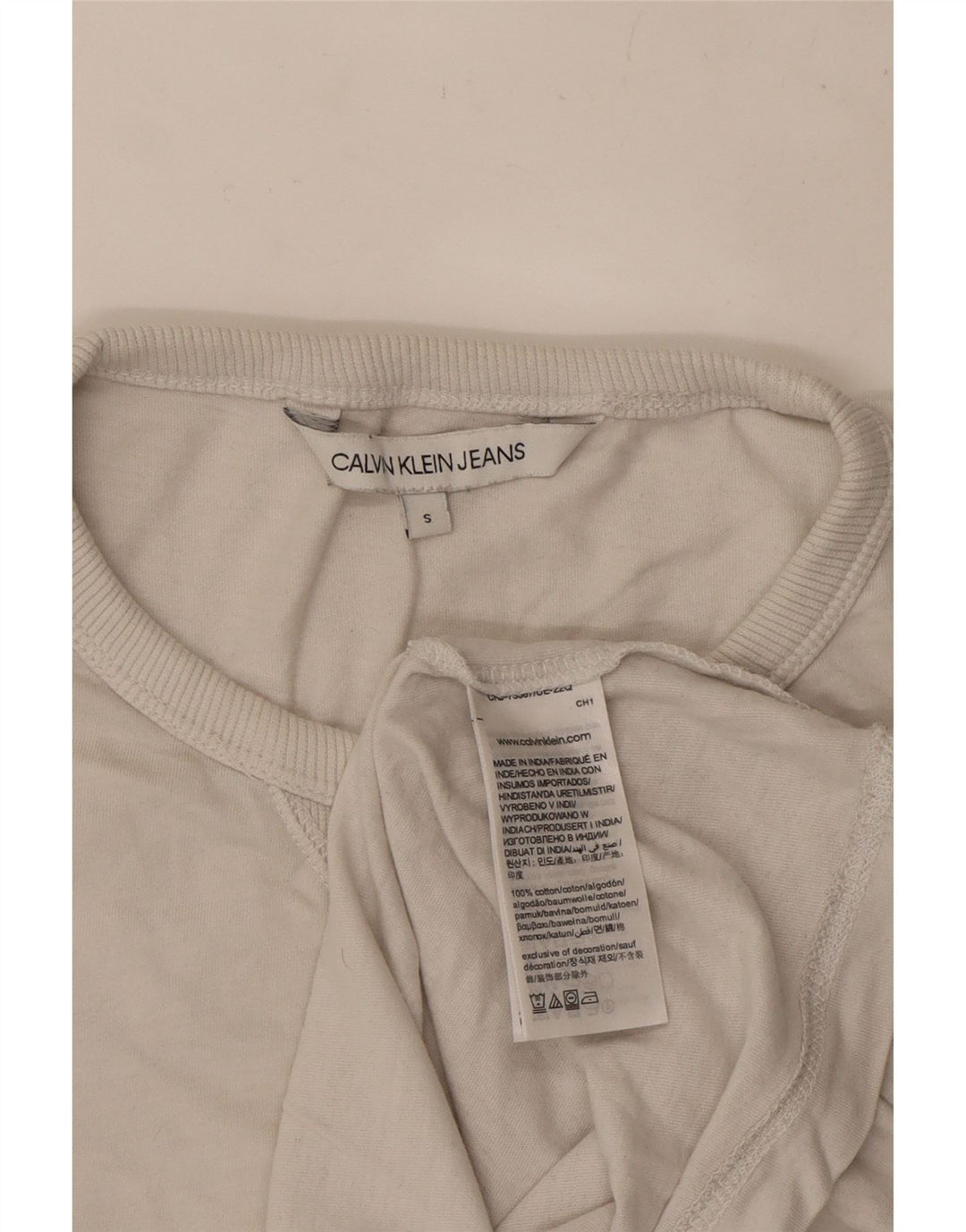 Мужская футболка Calvin Klein Jeans, маленький белый хлопок