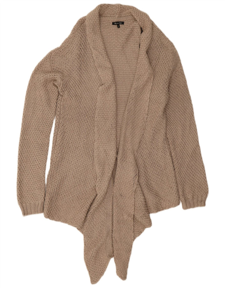Женский открытый кардиган Massimo Dutti UK 16, большой бежевый хлопок
