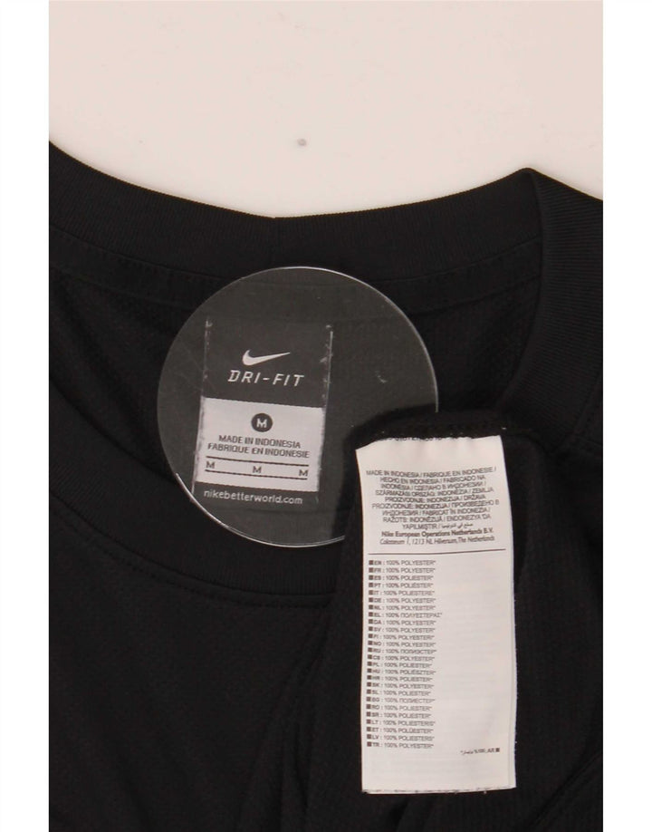 Мужской топ Nike Dri Fit с длинным рукавом, средний черный полиэстер