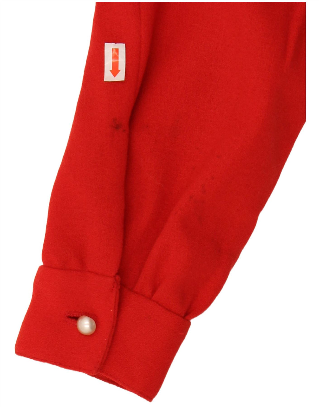 Женская укороченная блузка-рубашка VINTAGE UK 12, средний красный цвет