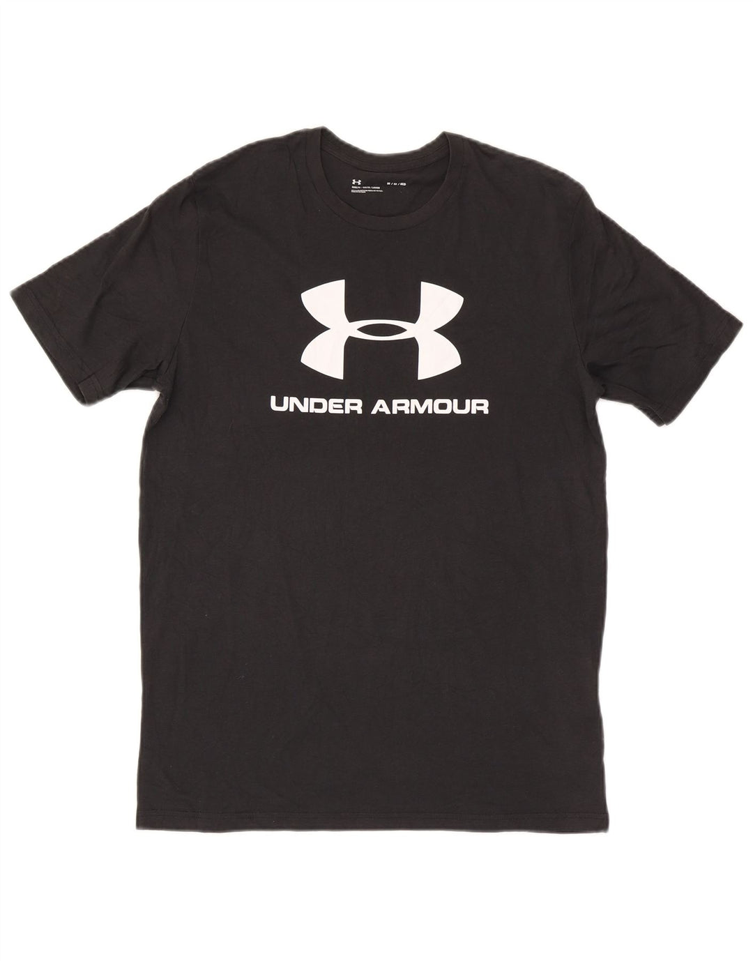 Мужская футболка с рисунком Under Armour, верх среднего размера, черный хлопок, хлопок