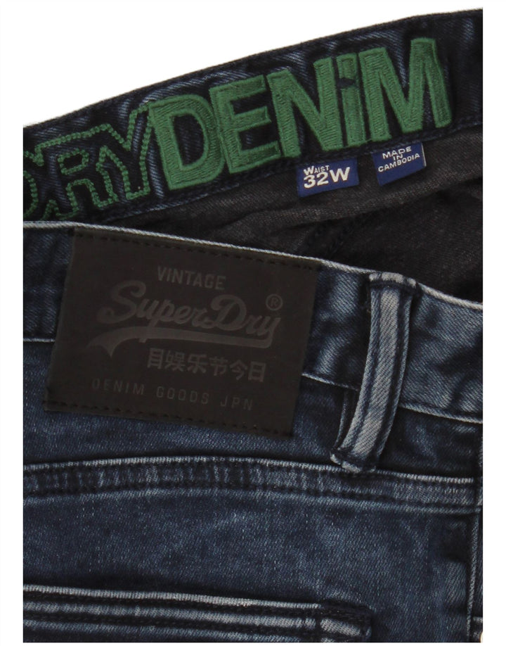 Мужские джинсовые шорты Superdry W32 среднего размера, темно-синие, хлопок