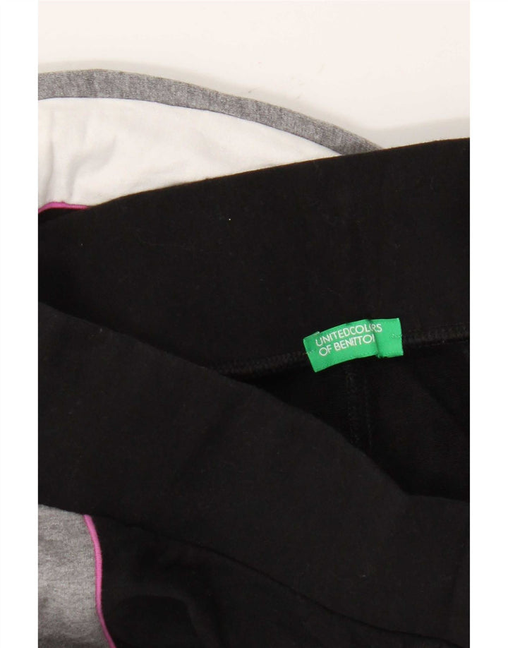 Женские леггинсы с рисунком Benetton UK 14, средний черный, цветной блок
