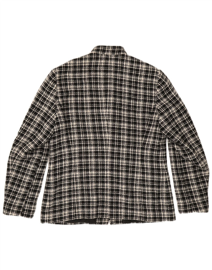 Женский пиджак Gerry Weber UK 16, большой черный полиэстер в клетку