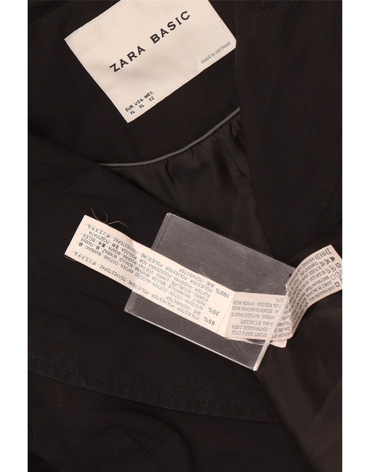Женский тренч Zara UK 18 XL, черный полиэстер