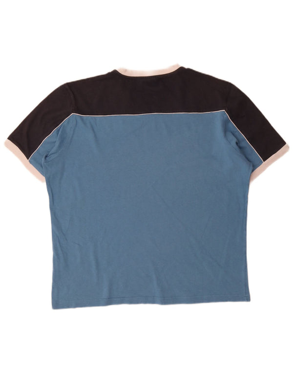 Мужская футболка Champion Top XL, синяя, хлопок с цветными блоками