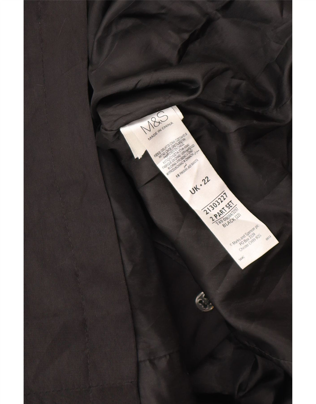 Женский тренч Marks & Spencer UK 22 3XL, черный полиэстер