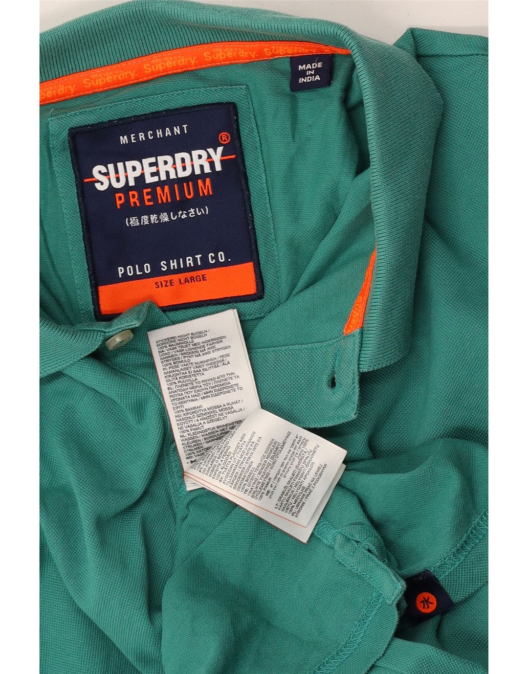 Мужская рубашка-поло Superdry, большая зеленая хлопковая