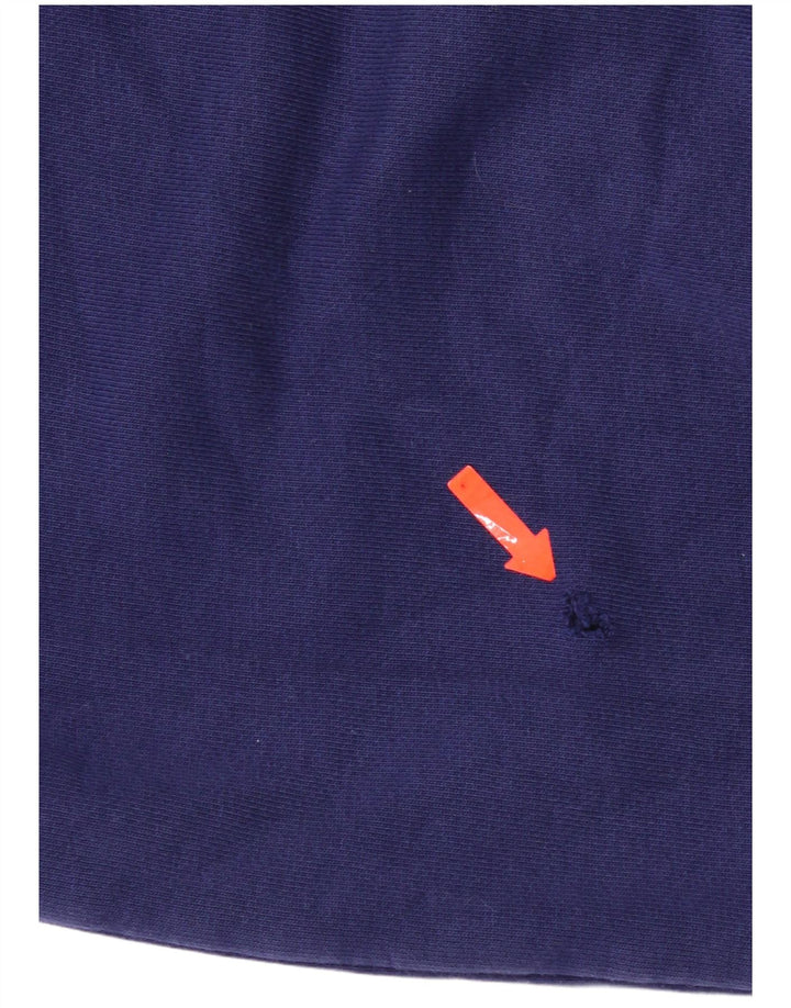 Мужской джемпер с капюшоном Adidas среднего размера, темно-синий, хлопок