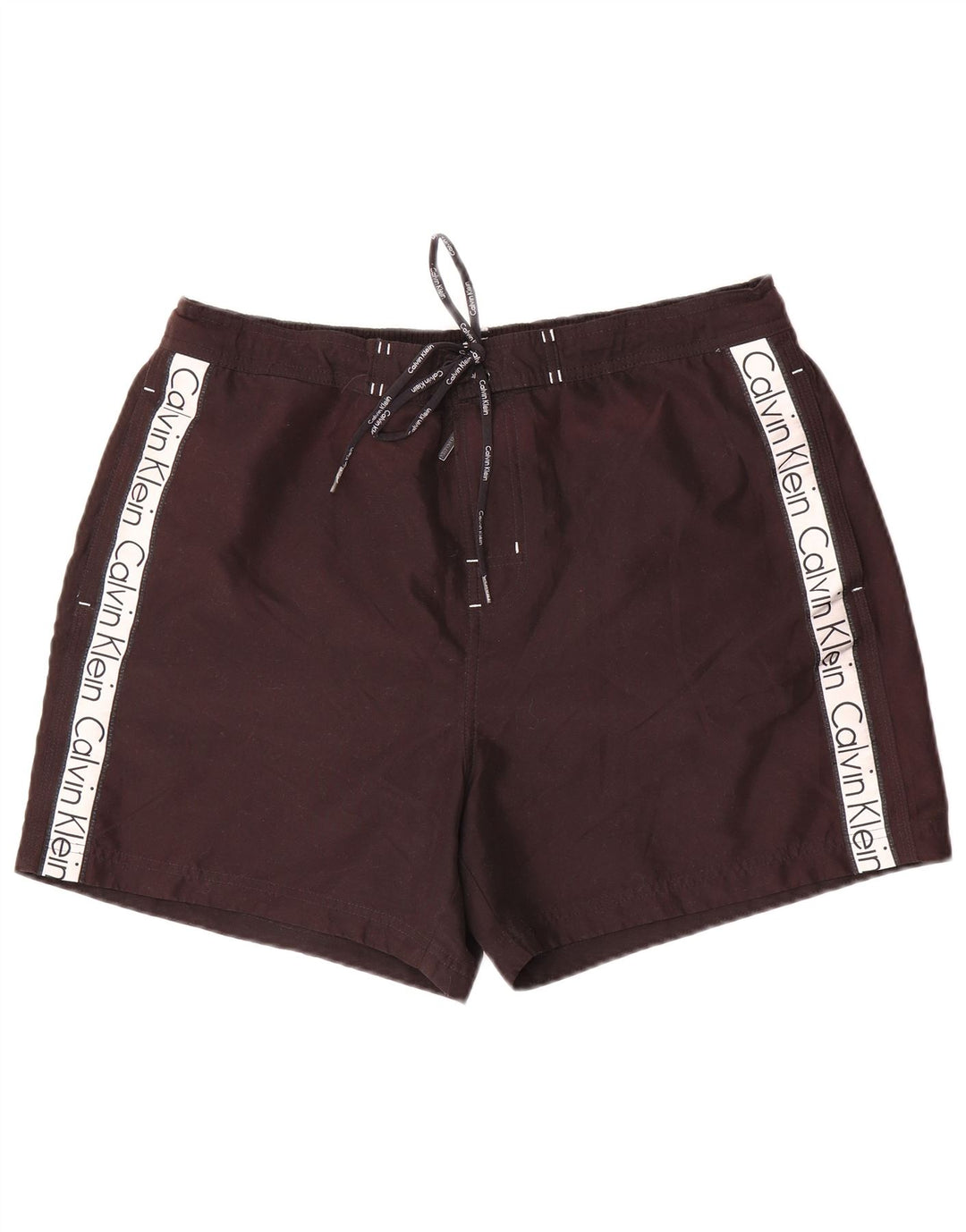 Мужские шорты для плавания с рисунком Calvin Klein XL, черные, полиэстер с цветными блоками