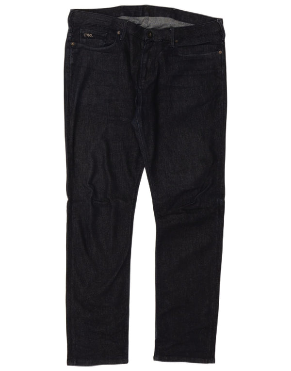 EMPORIO ARMANI Мужские зауженные джинсы W36 L32 Темно-синий хлопок