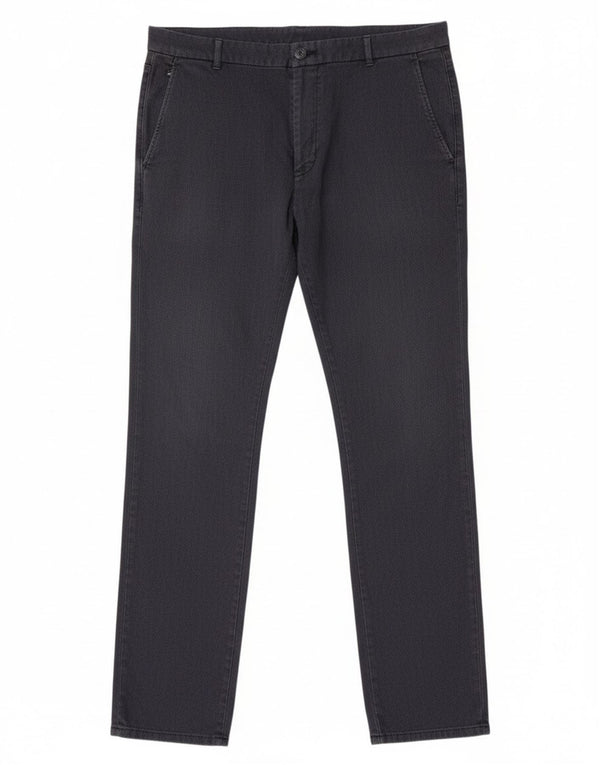 Мужские узкие брюки-чиносы Hugo Boss EU 50, большие W32 L32, темно-синие, хлопок