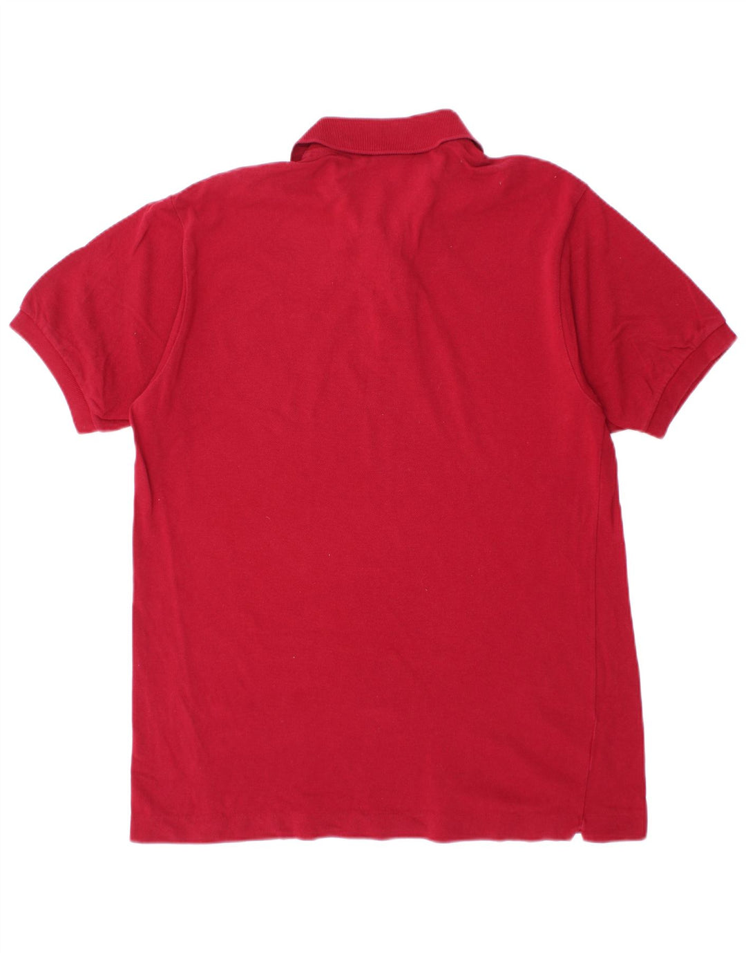 LACOSTE Mens Polo Shirt Size 5 Large Red Cotton