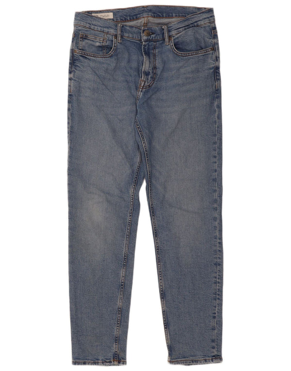 Мужские узкие джинсы Zara EU 42, большие W32 L31, синие, хлопок