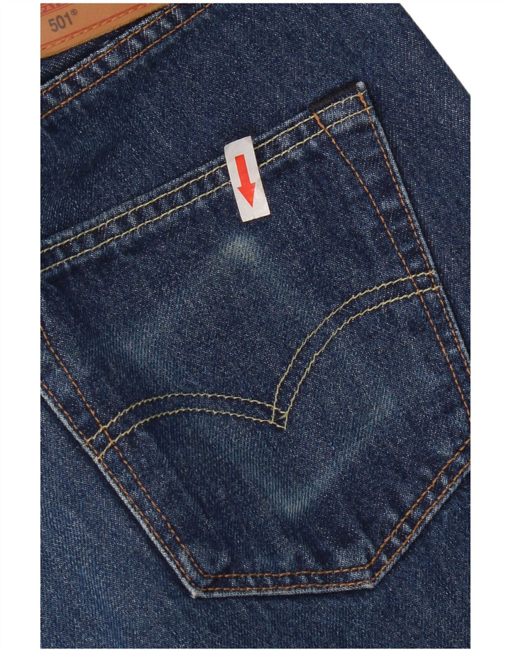 Мужские прямые джинсы Levi's 501 W30 L28 темно-синие, хлопок