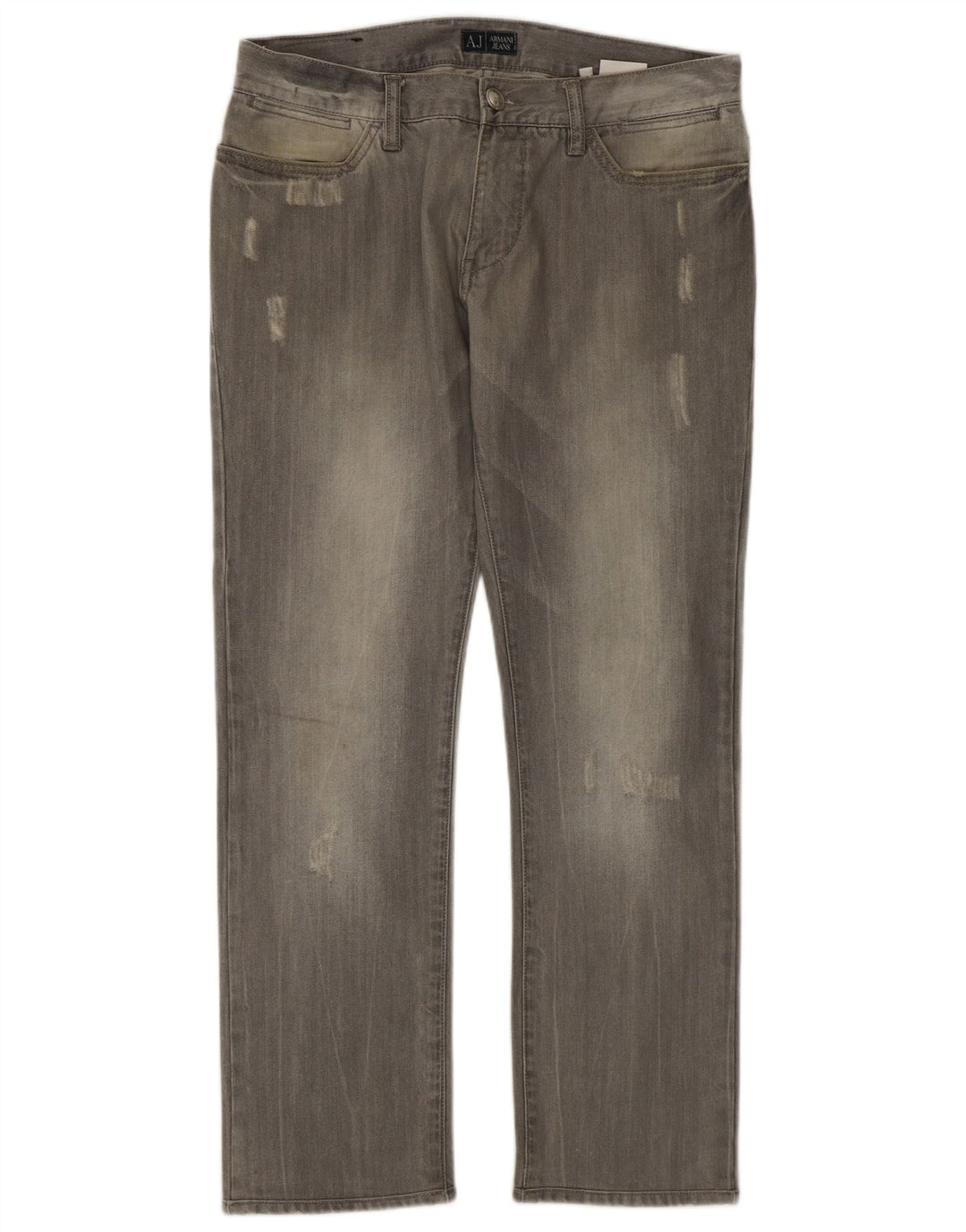 Мужские прямые джинсы Armani W32 L29, серый хлопок