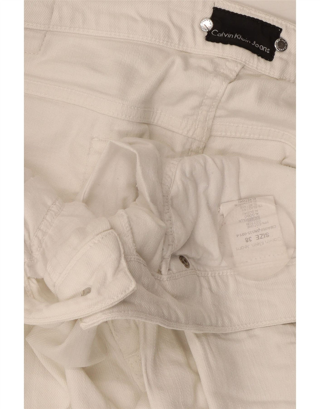 Мужские прямые джинсы Calvin Klein W38 L30, белый хлопок