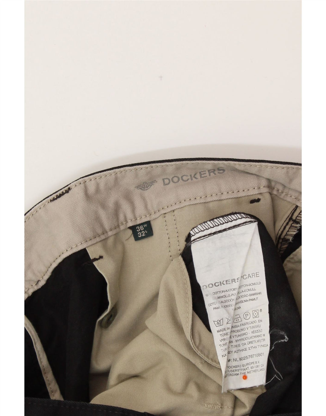 Мужские прямые брюки-чиносы DOCKERS W36 L32, черные, хлопковые