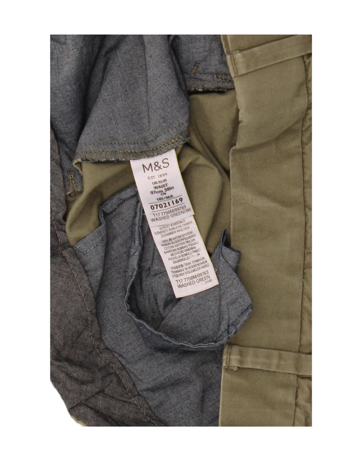 Мужские шорты чинос Marks & Spencer W38 XL, зеленый хлопок