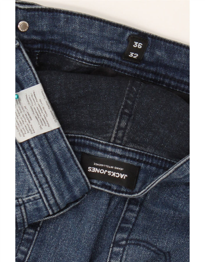 Мужские узкие джинсы Jack & Jones W36 L32, синий хлопок