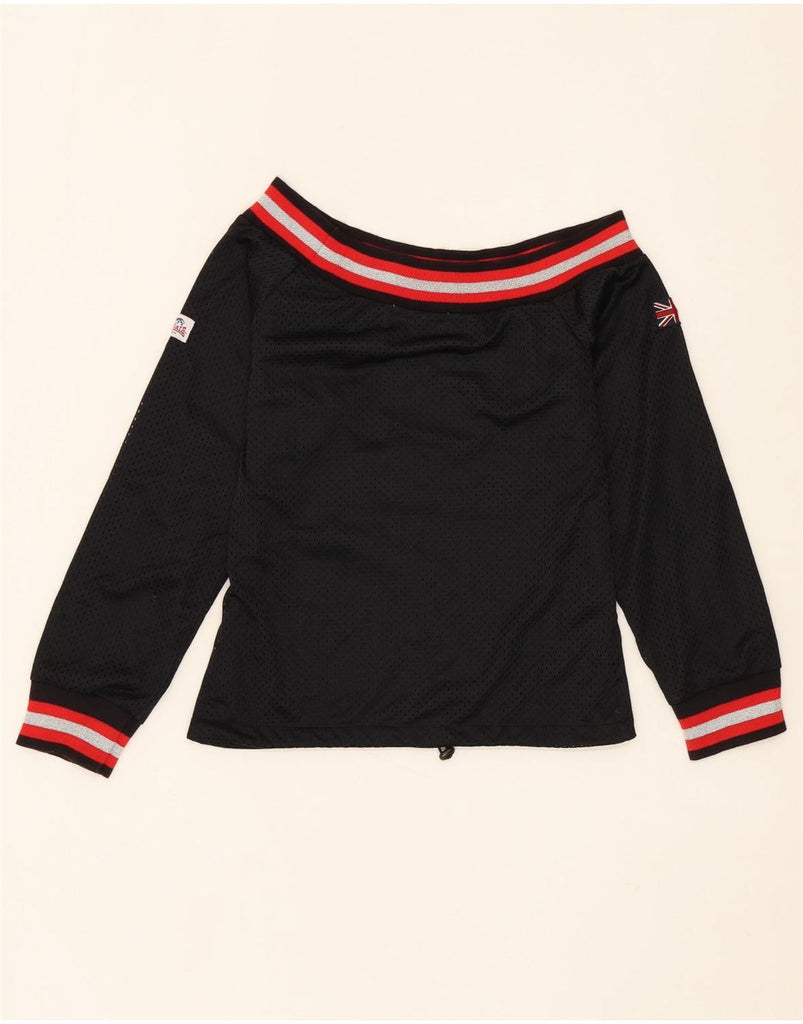 LONSDALE Womens Top Long Sleeve UK 12 Medium Black Vintage Lonsdale and Second-Hand Lonsdale from Messina Hembry 