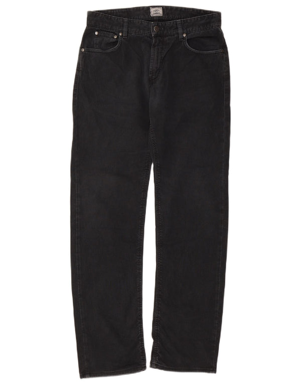 Cerruti 1881 Женские прямые вельветовые брюки W32 L30, черный хлопок