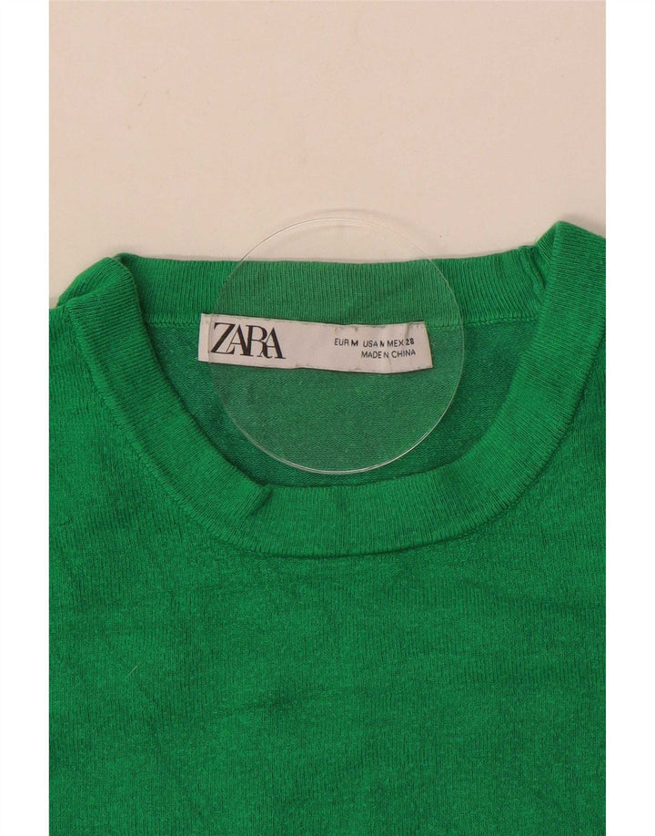 Женская блузка Zara Top UK 12, средний зеленый цвет