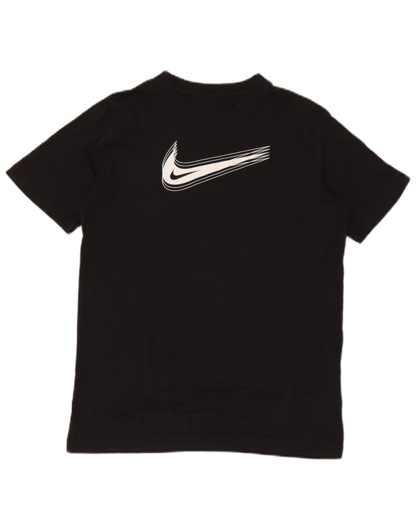 Футболка стандартного размера Nike с рисунком для мальчиков, топ 13–14 лет, размер XL, черный хлопок