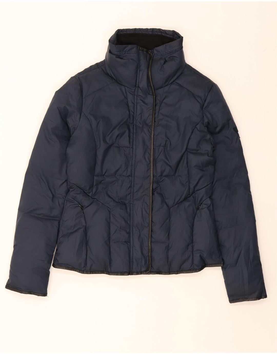 GUESS Womens Padded Jacket UK 10 Small Navy Blue Polyester Vintage Guess and Second-Hand Guess from Messina Hembry 