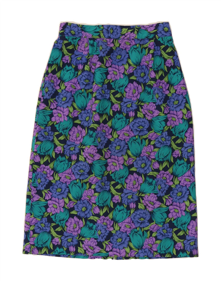 VINTAGE Womens Straight Skirt W28 Medium  Multicoloured Floral Vintage Vintage and Second-Hand Vintage from Messina Hembry 