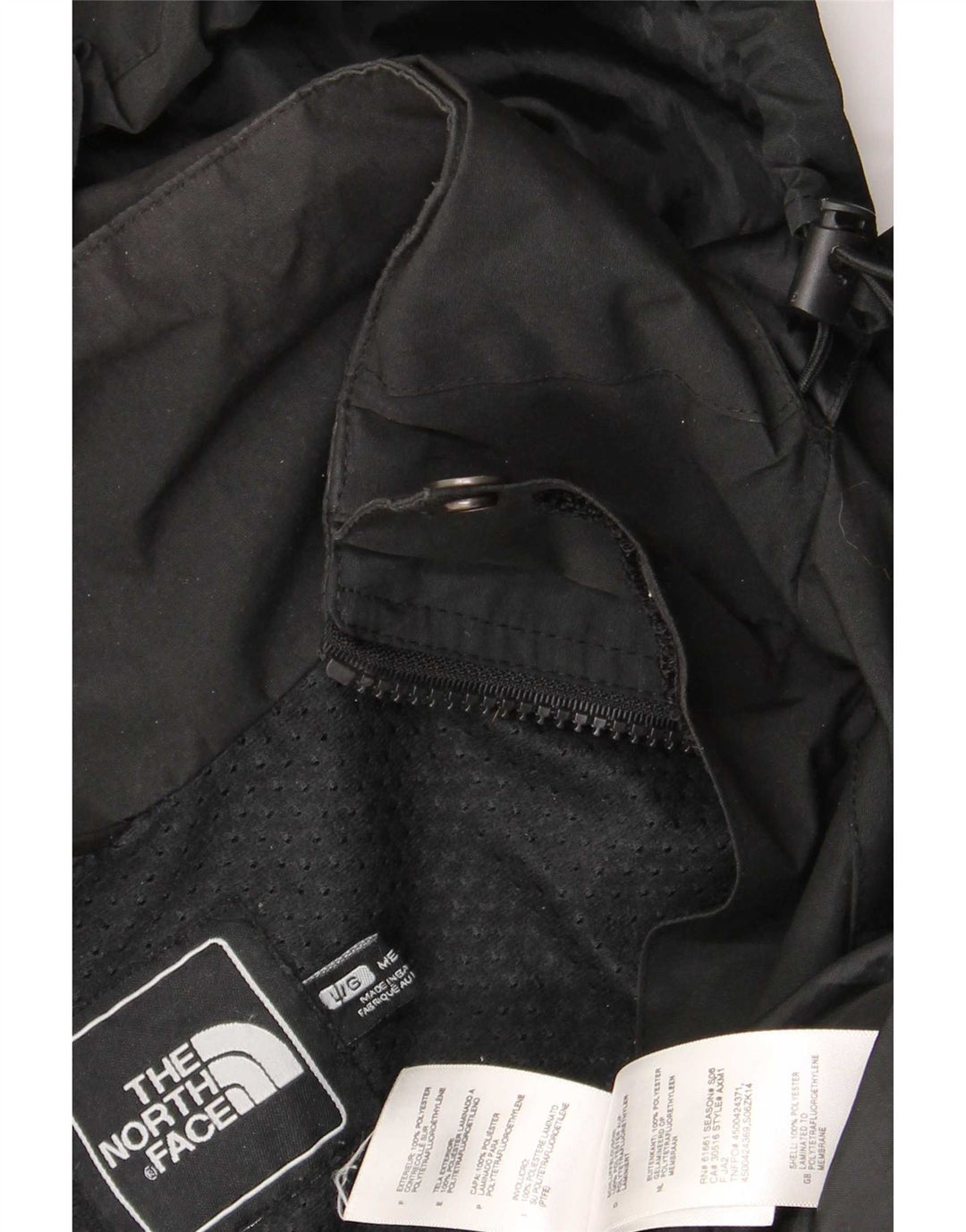 Мужская дождевик с капюшоном The North Face UK 40, большой черный полиэстер