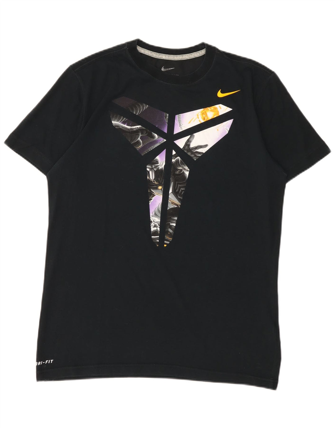 Мужская футболка Nike Dri Fit с графическим рисунком, средний черный хлопковый топ