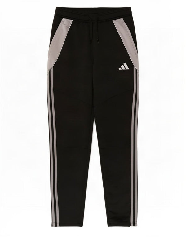 Мужские спортивные брюки Adidas, средний черный полиэстер с цветными блоками