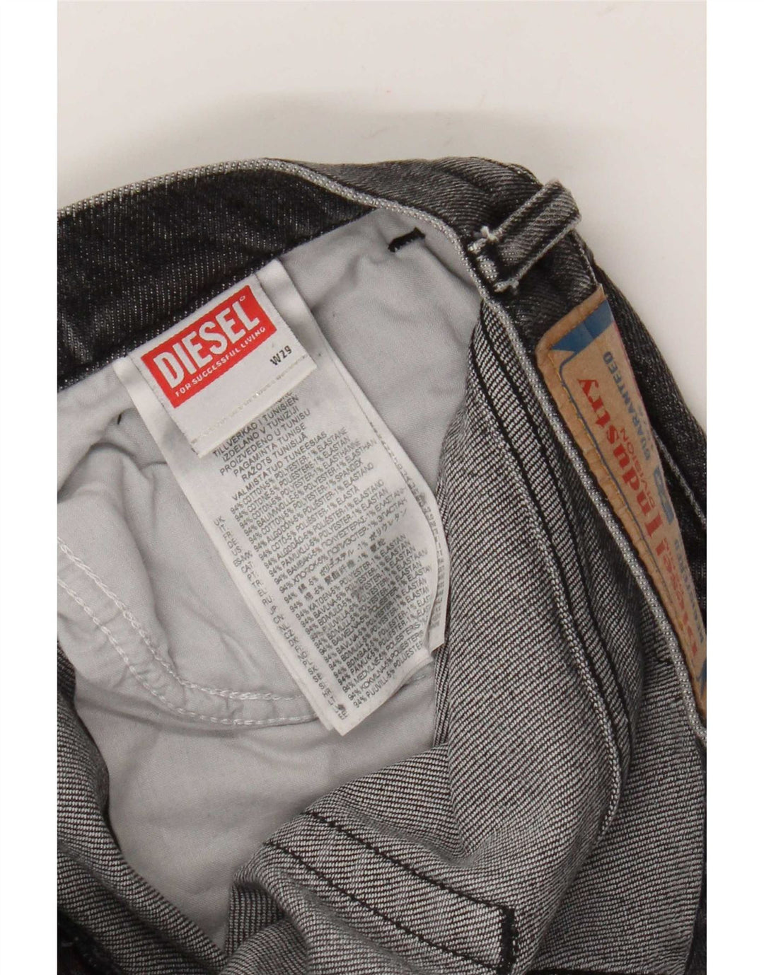 Мужские узкие джинсы Diesel W29 L31, серый хлопок