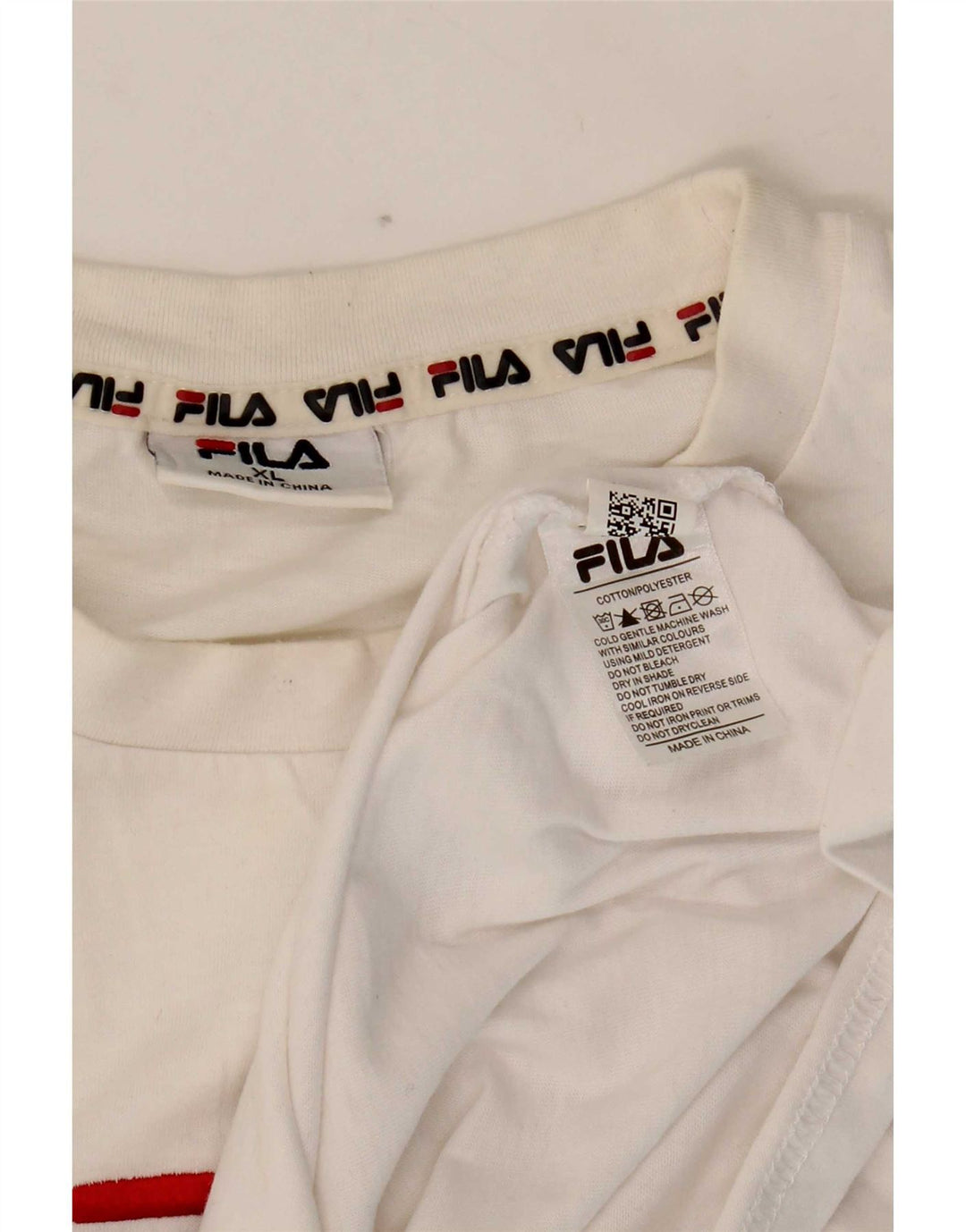 Fila Мужская футболка с рисунком Top XL Белый хлопок