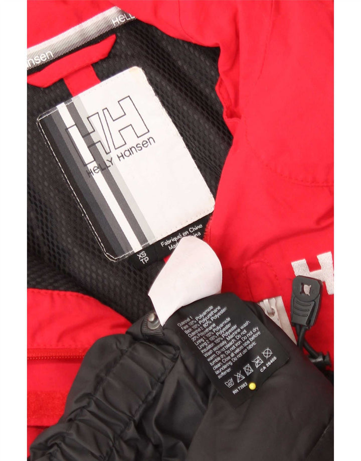 Женская лыжная куртка Helly Hansen UK 6 XS красная из полиэстера с цветными блоками