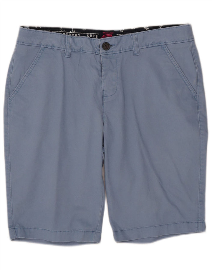 SUPERDRY Женские шорты чинос W34, большие синие, хлопок