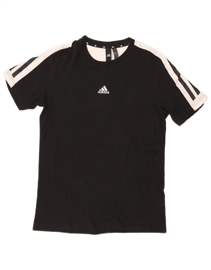 Мужская футболка Adidas Top Small Black, хлопок с цветными блоками