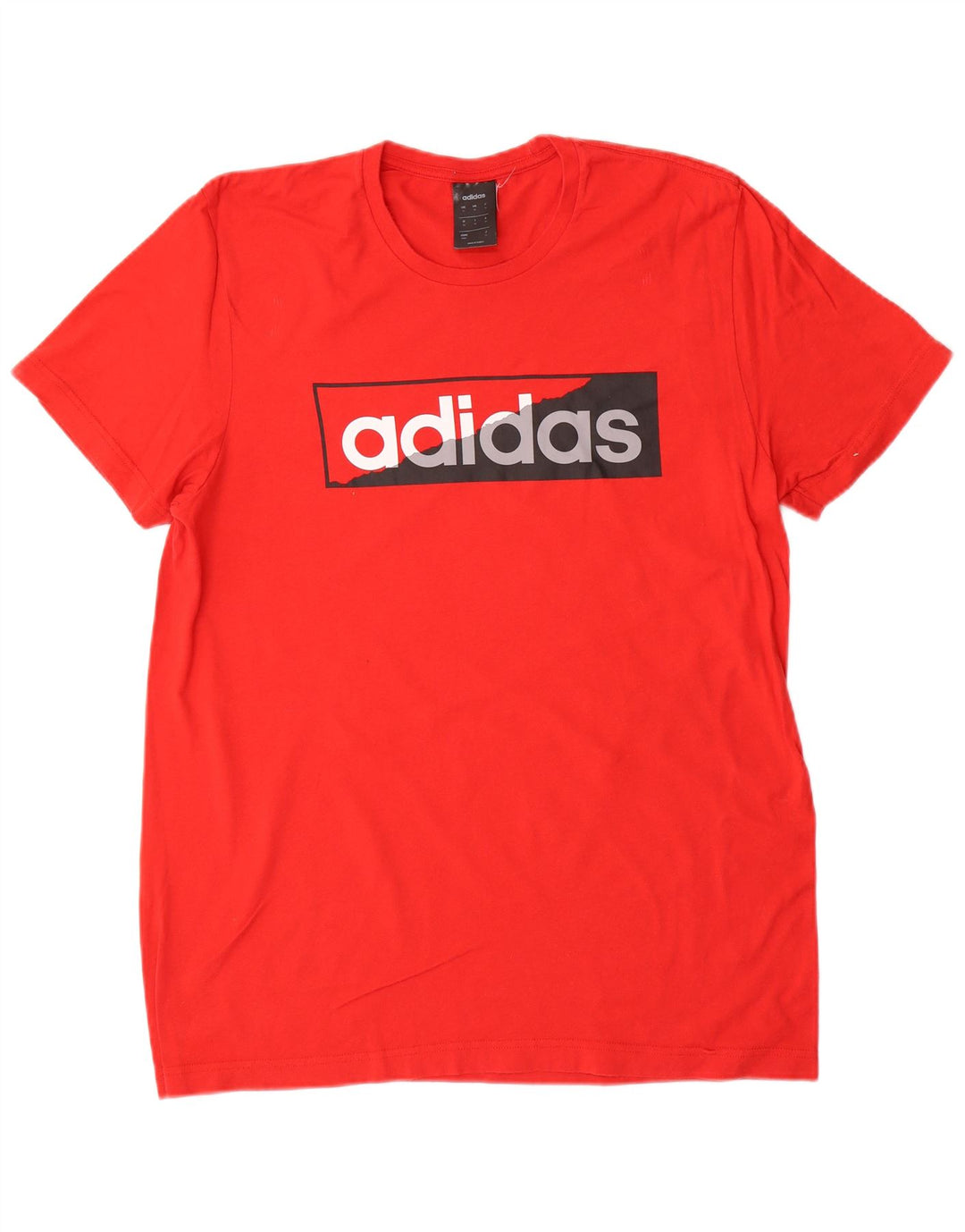 Мужская футболка с рисунком ADIDAS, средний красный