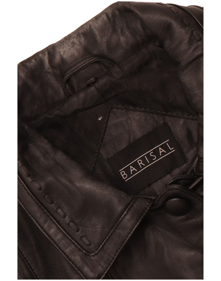 BARISAL Женское кожаное пальто IT 44 Medium Black Leather