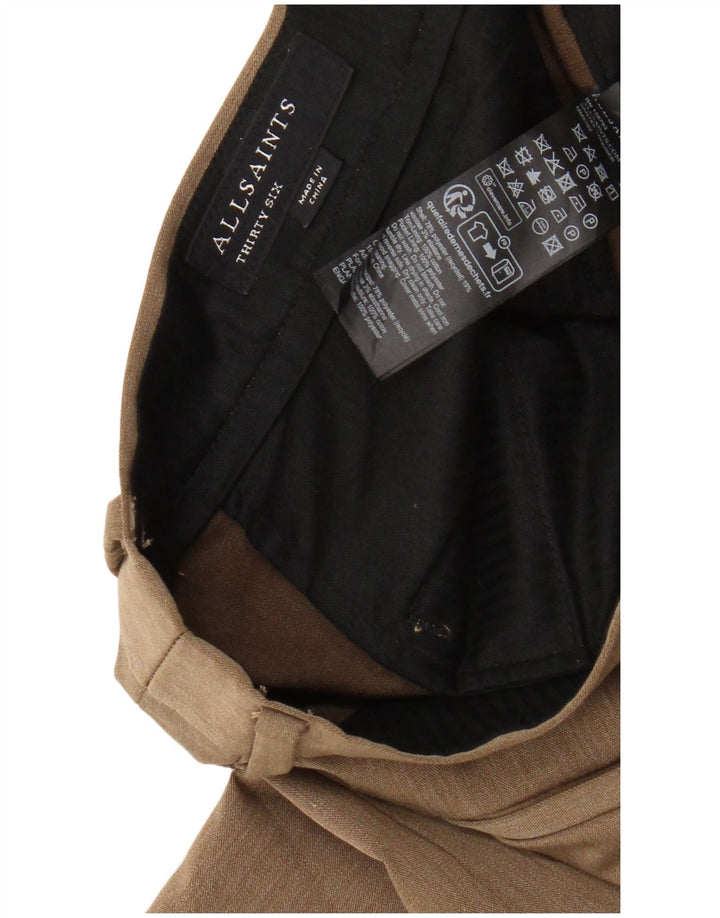 Мужские брюки узкого кроя All Saints W36 L30, бежевый полиэстер