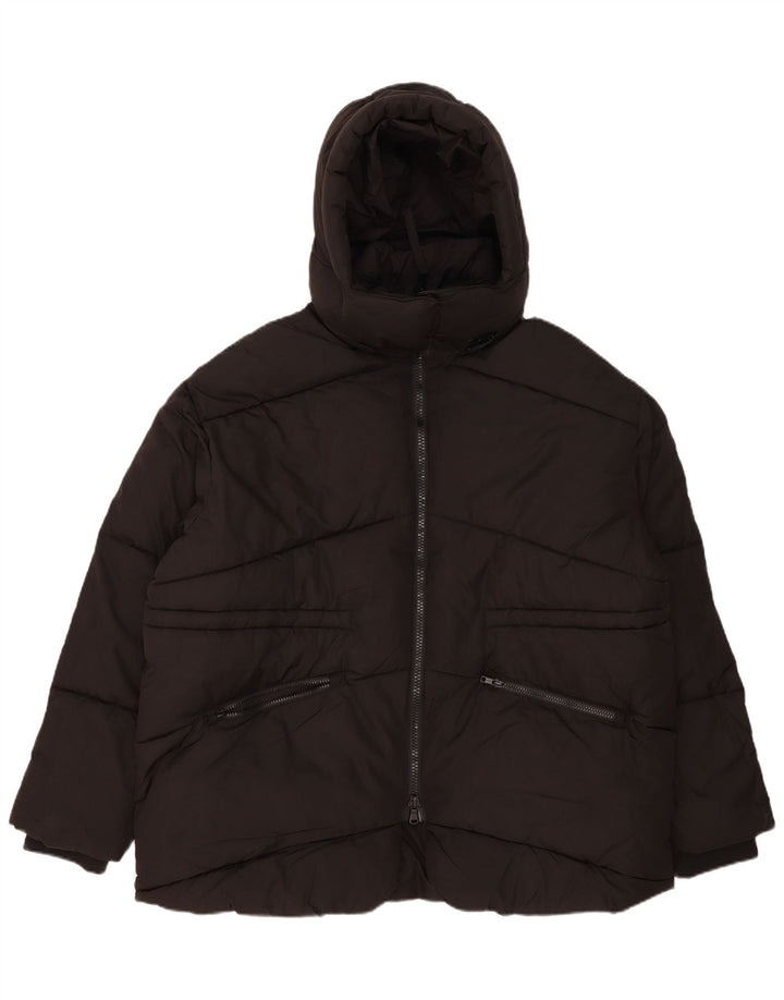 Женская утепленная куртка оверсайз с капюшоном John Lewis UK 18 XL, черный полиэстер