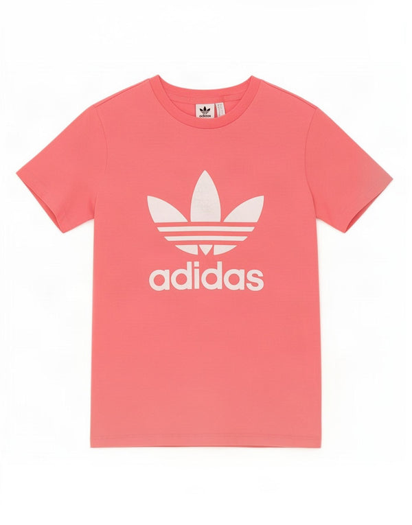 Женская футболка Adidas с графическим рисунком Top UK 12, средний розовый хлопок, средний цвет