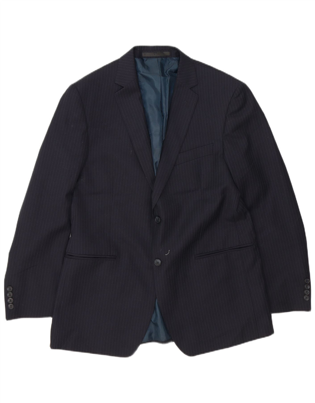 Мужской пиджак на двух пуговицах Marks & Spencer UK 42 XL темно-синий в тонкую полоску